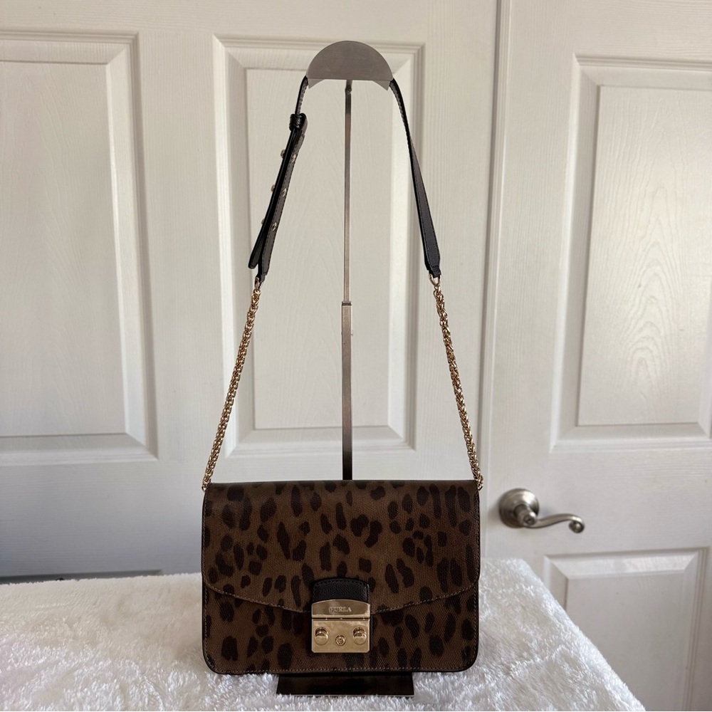 Furla Leopard Print Crossbody Bag